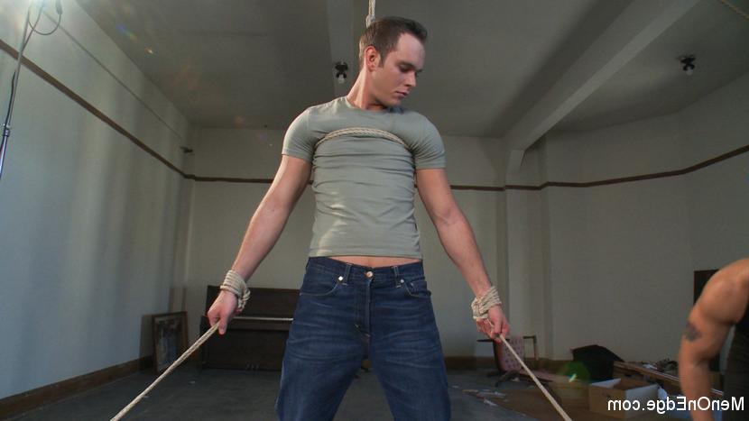 15P Boy next door is getting tied up and edged for the very first time.