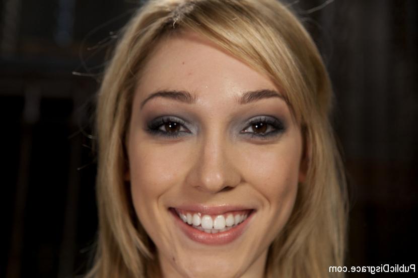15P Lily LaBeau is strung upside down and made to service cock in bondage