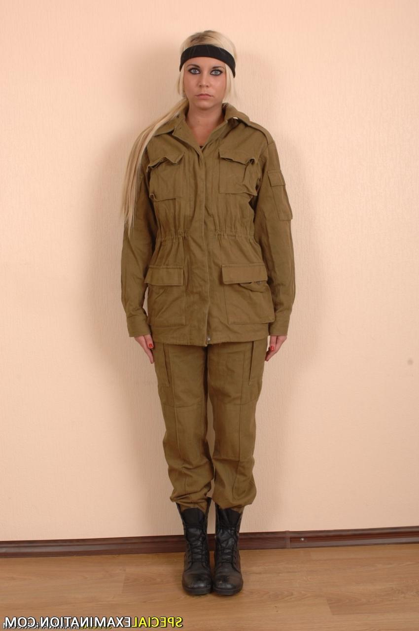 15P Strict fem doctor examines a military blondie