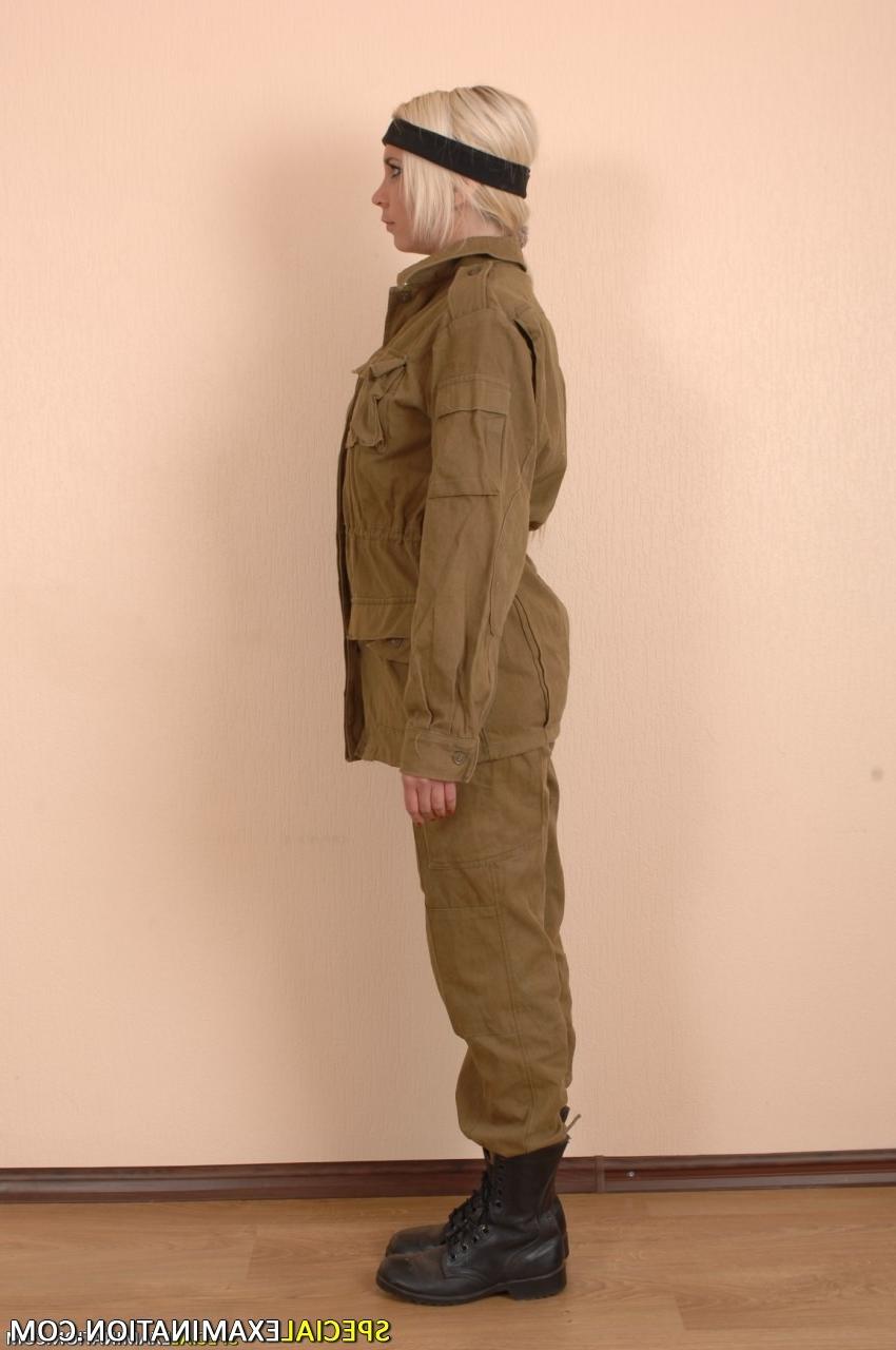 15P Strict fem doctor examines a military blondie