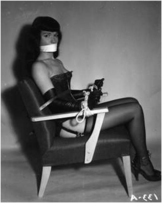16P Retro bondage pics with Bettie Page that were made and collected in 60s