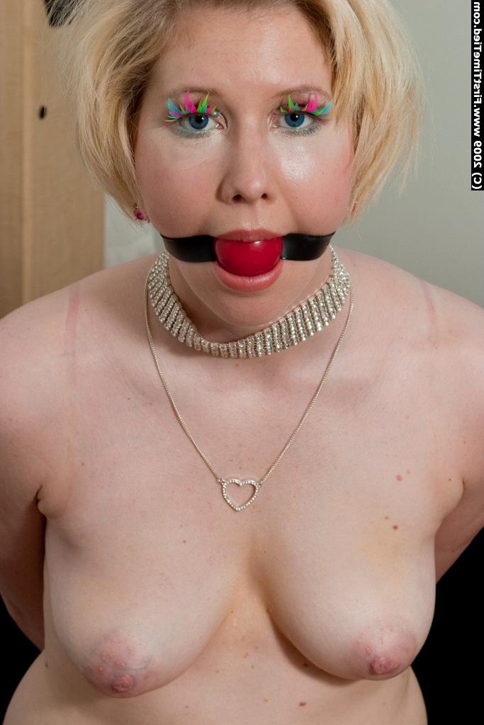 12P Monica hogtied naked and ballgagged