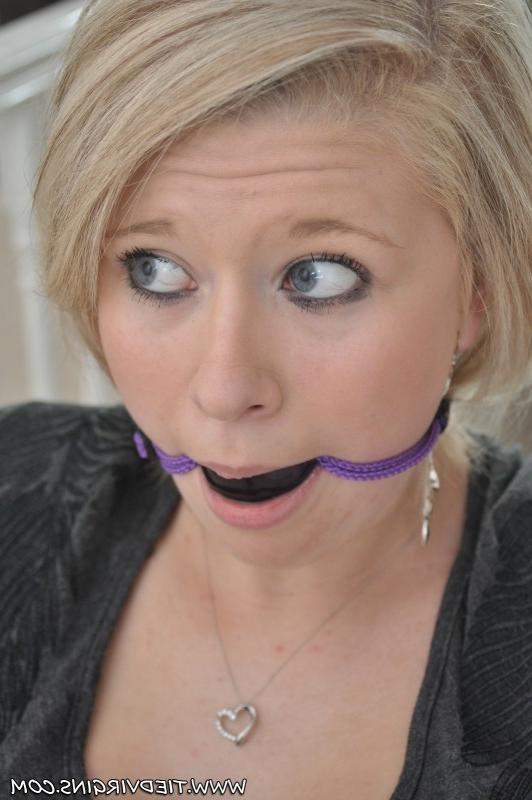 16P Girl tied up in bondage gagged
