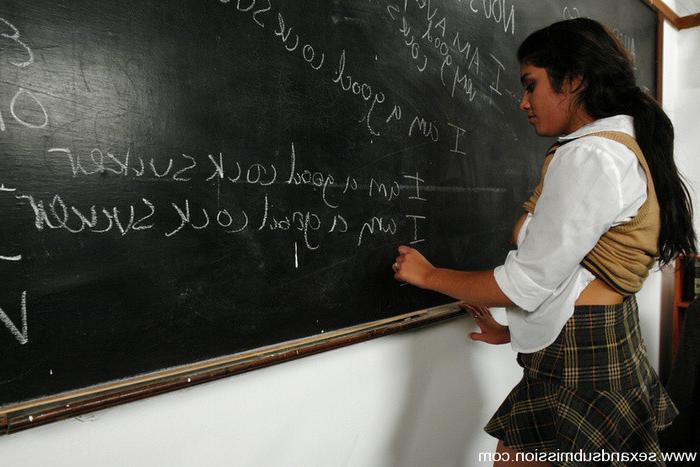 15P School girl tied up and fucked for the grade
