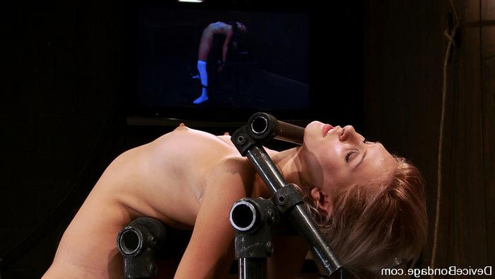 15P Katie Summers forced to cum by her master