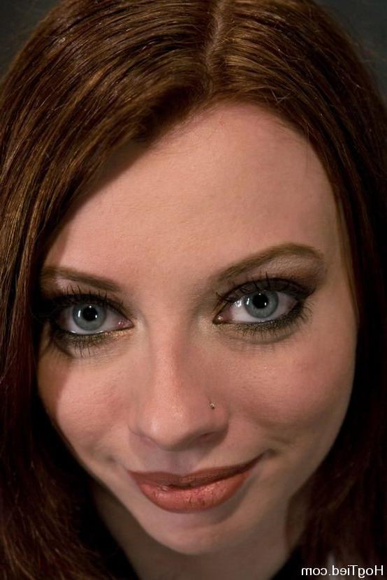 15P Redhead in bondage experience forced orgasm with dildo