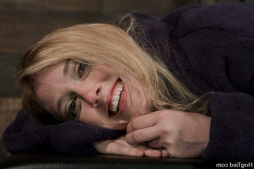 15P Excited blonde gets bondage and forced orgasm with device