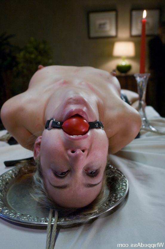 15P Cute girl in bondage and fucked by Lesbians