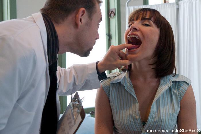 15P Gagged patient forced to suck her doctors big cock