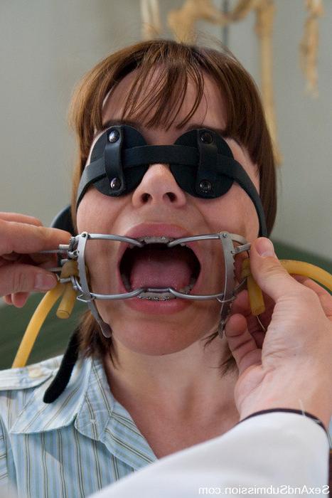 15P Gagged patient forced to suck her doctors big cock