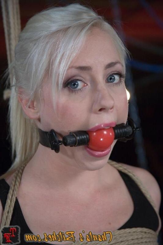18P Blonde bondaged and forced orgasm with devices in femdom