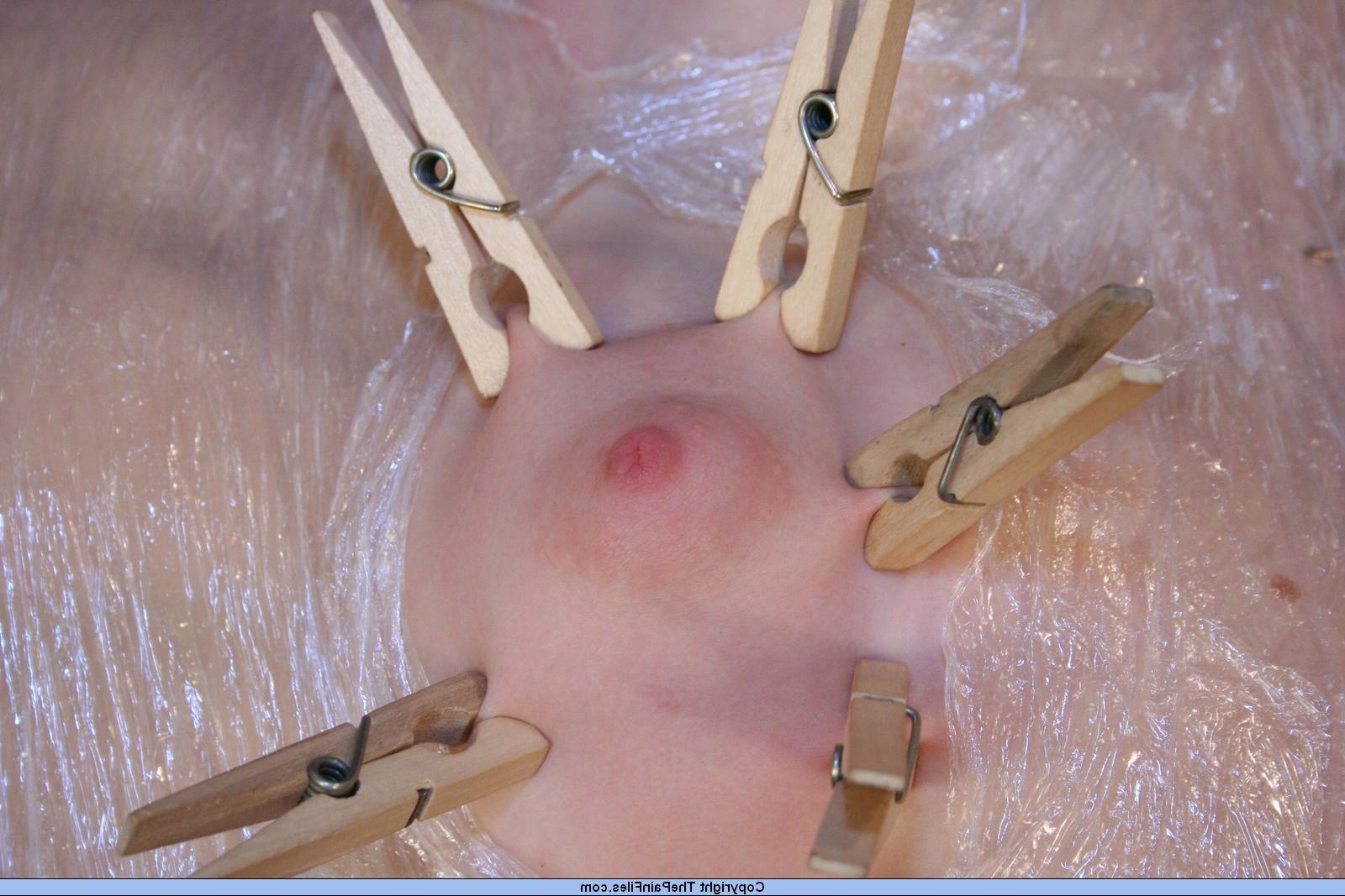 16P Plastic bondage punishment and lesbian tit torment