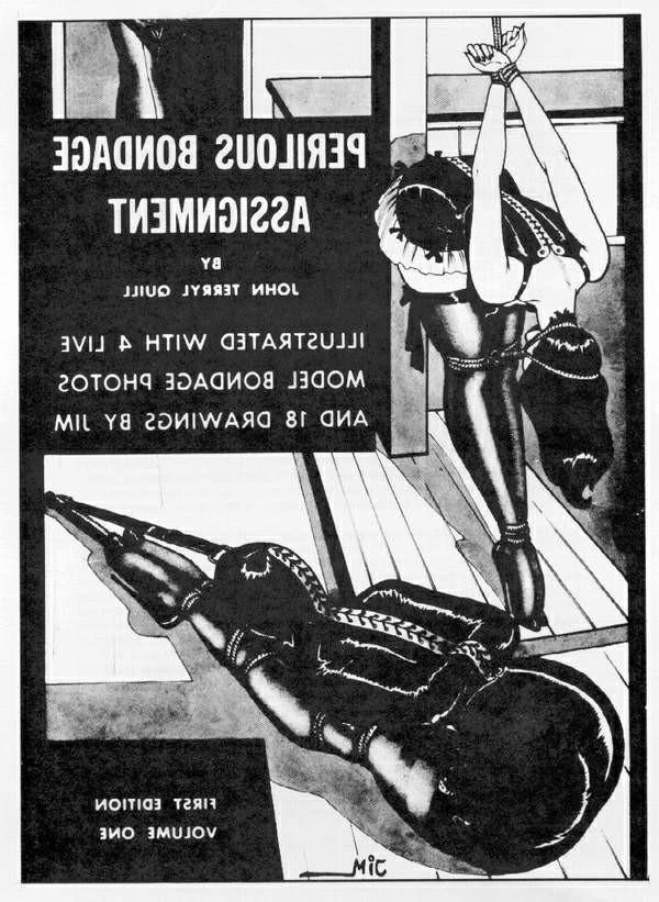 15P vintage female dungeon bondage drawings