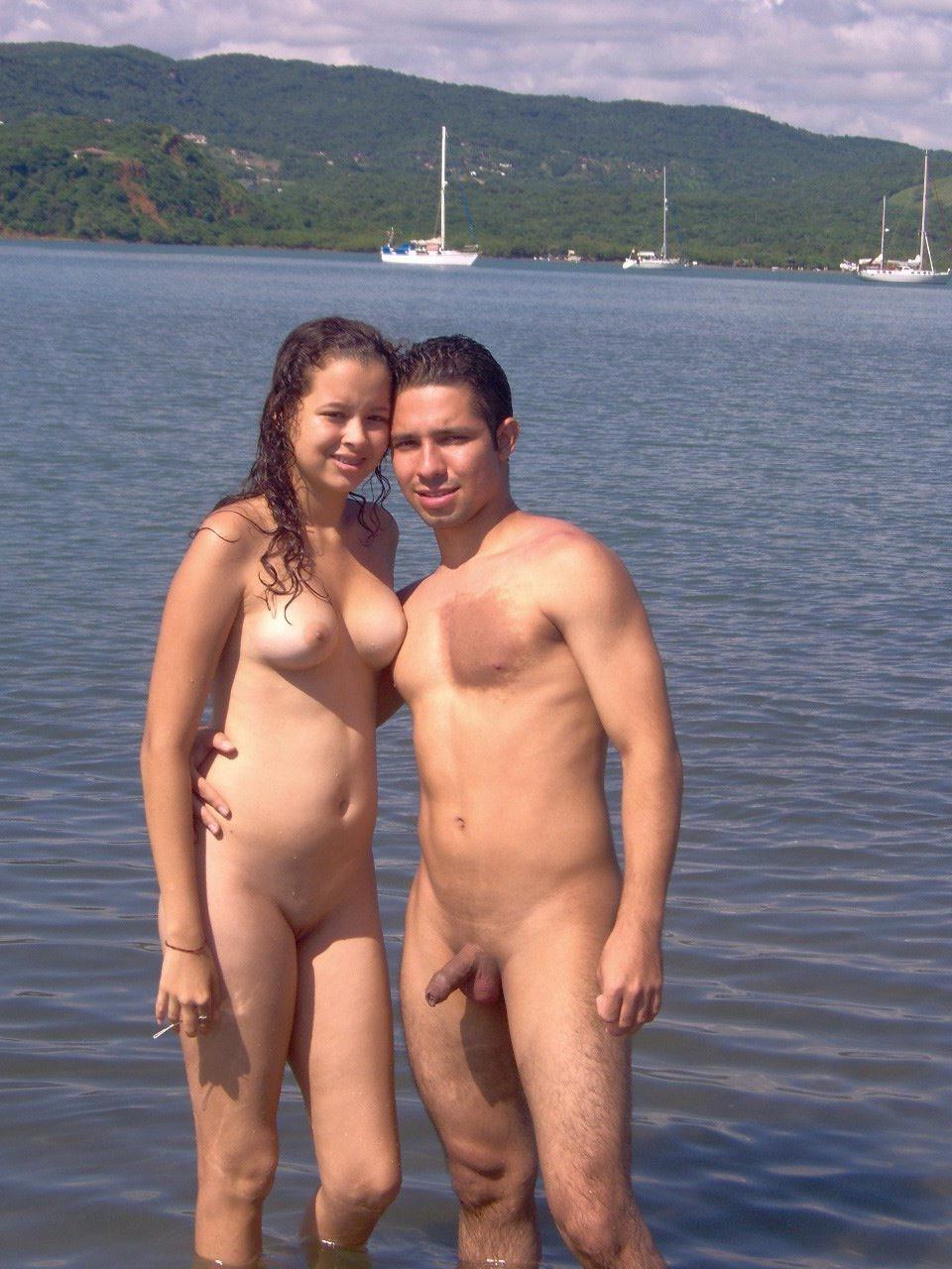 15P Watch a naked chick at the beach tan her hot body
