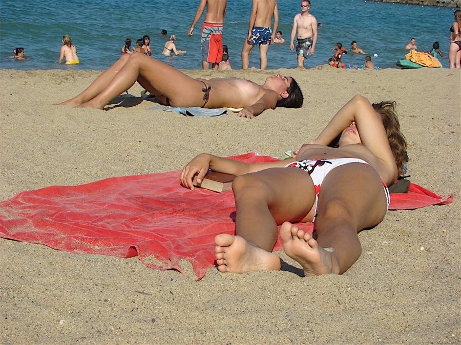 15P Everyone's looking at this sexy slim teen nudist