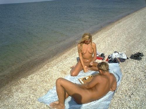 15P Guys can't keep their hands off of this hot nudist