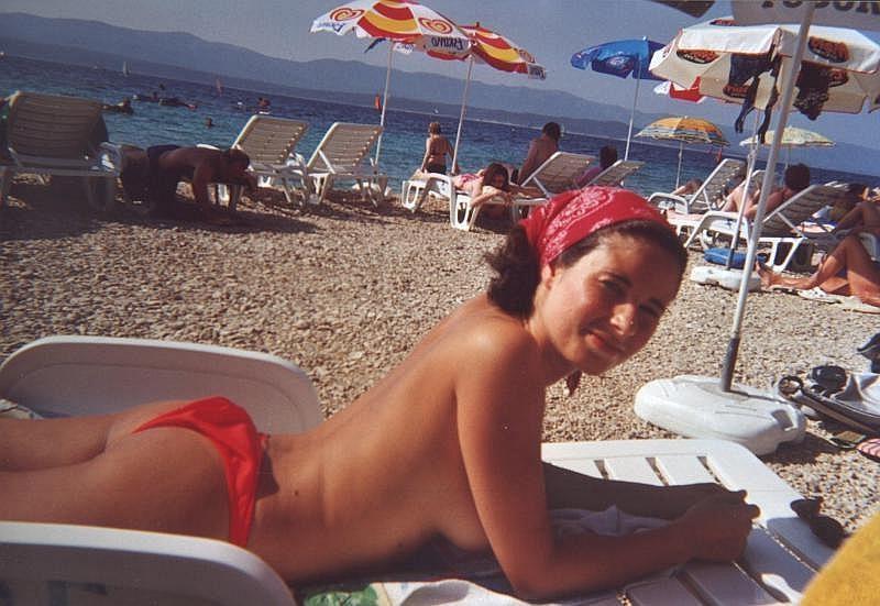 15P Naked teen nudist lets the water kiss her body