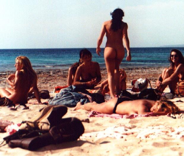 15P Guys can't keep their hands off of this hot nudist