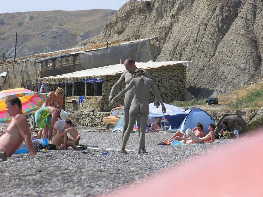 15P Amazing young nudists touch each other's bodies