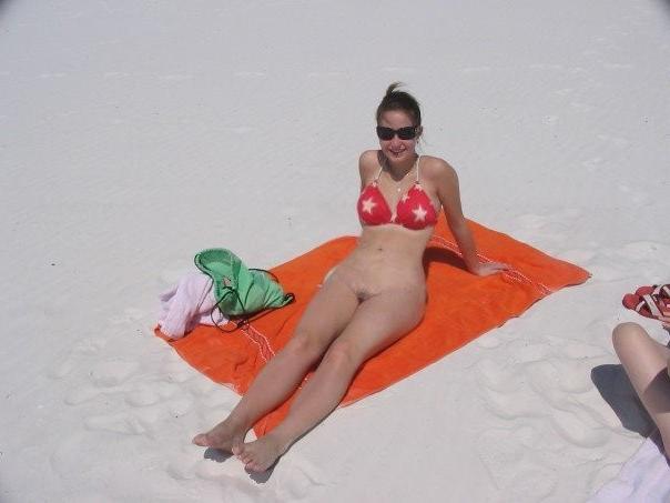 15P The sand's not nearly as hot as these two nudists