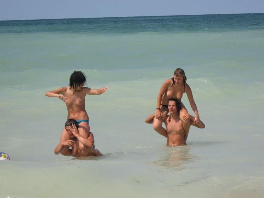15P The sand's not nearly as hot as these two nudists