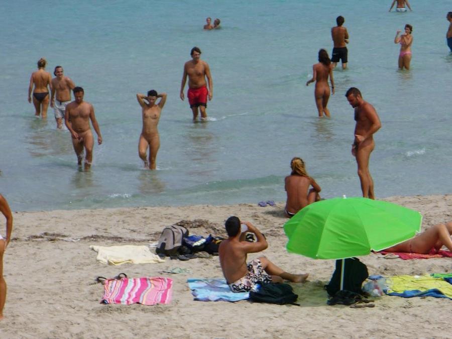 15P The sand's not nearly as hot as these two nudists
