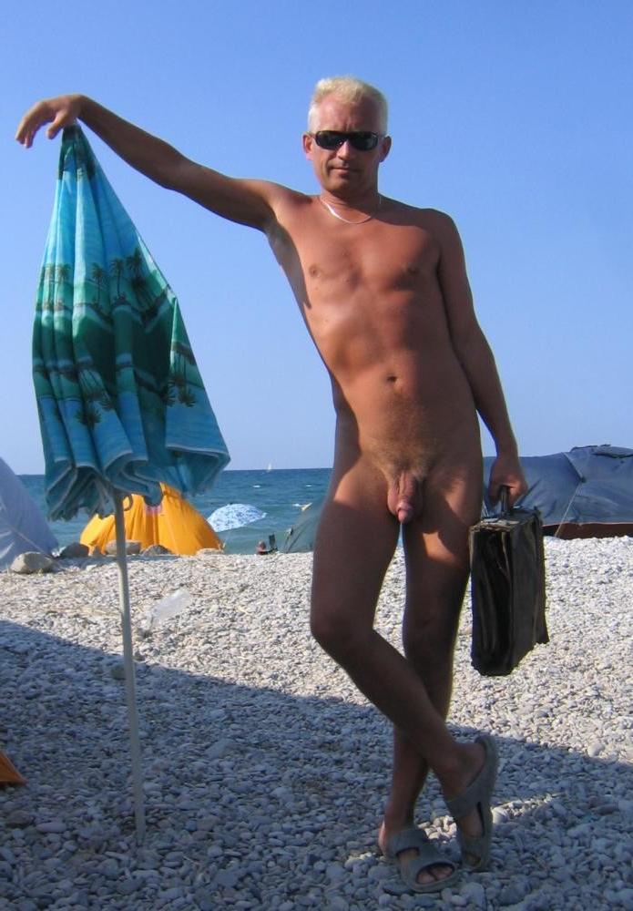 15P Everyone has clothes on except for this hot nudist