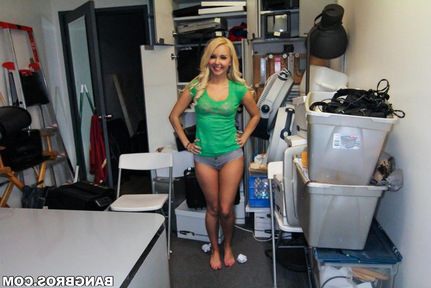 15P Sexy slim blonde Aaliyah Love strips and spreads before getting hardly pussyfuck