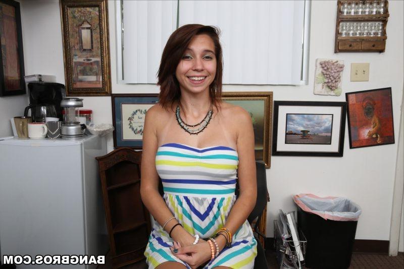 16P Hot teen CeCe Capella is pounded when cast in her very first por