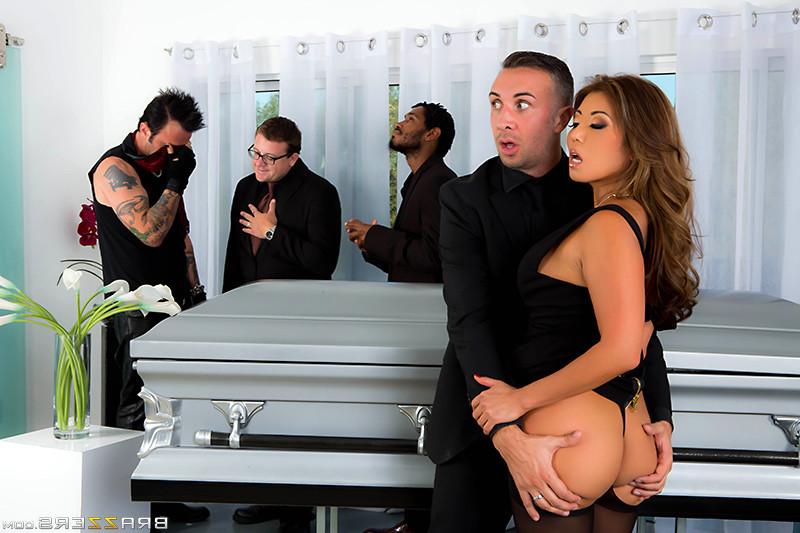 15P Akira Lane rides a stiff dick at the funeral home