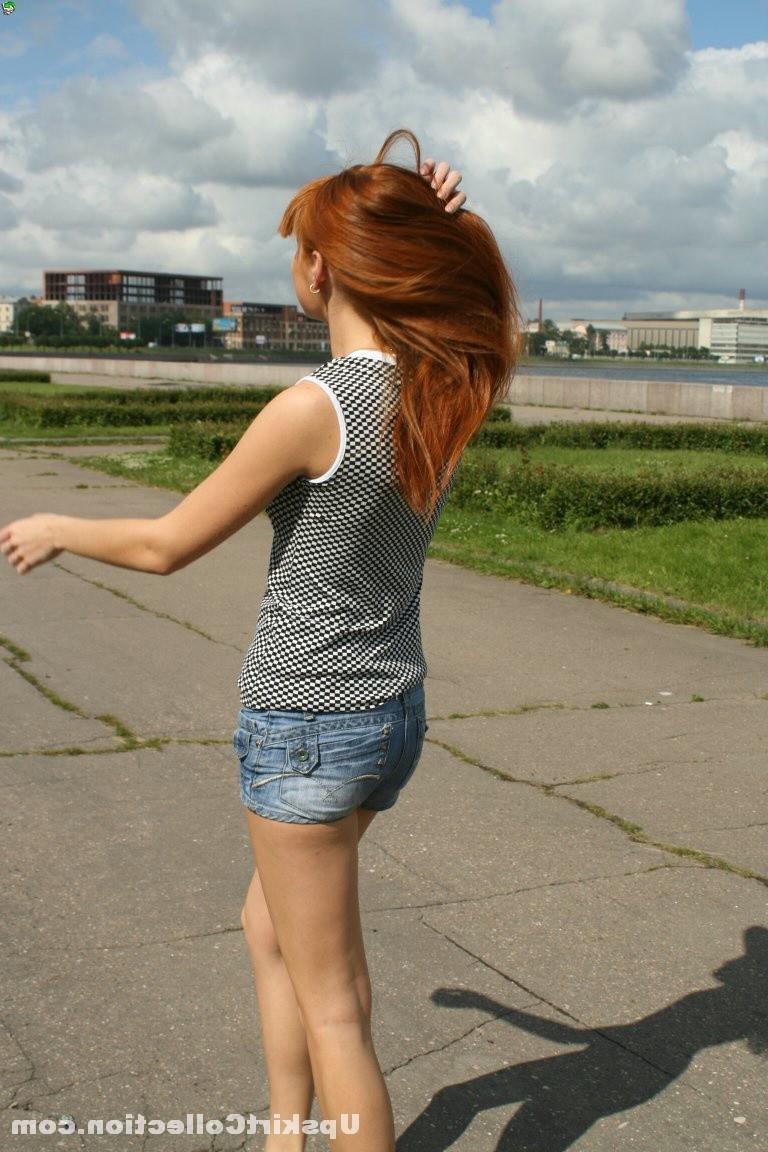 15P Short jeans shorts make ass of this doll even sexier