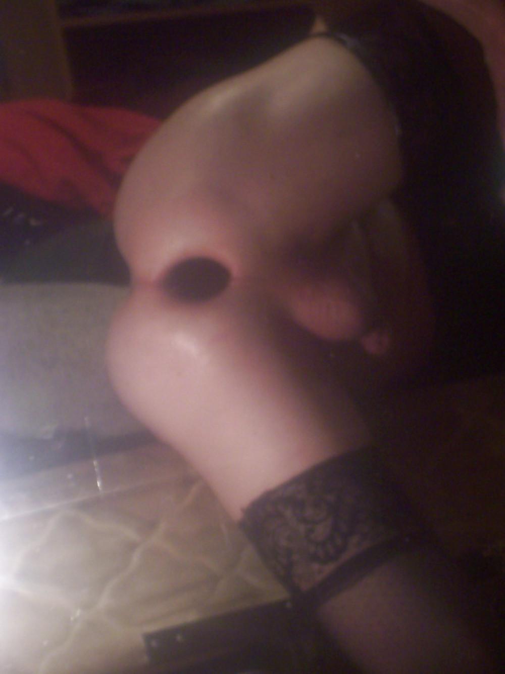 10P Sissy anal slut's gaping asshole