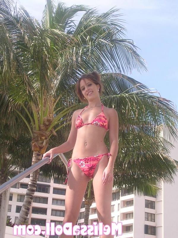 15P Melissa Doll in a sexy tropical pink bikini