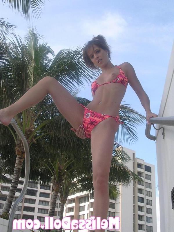 15P Melissa Doll in a sexy tropical pink bikini