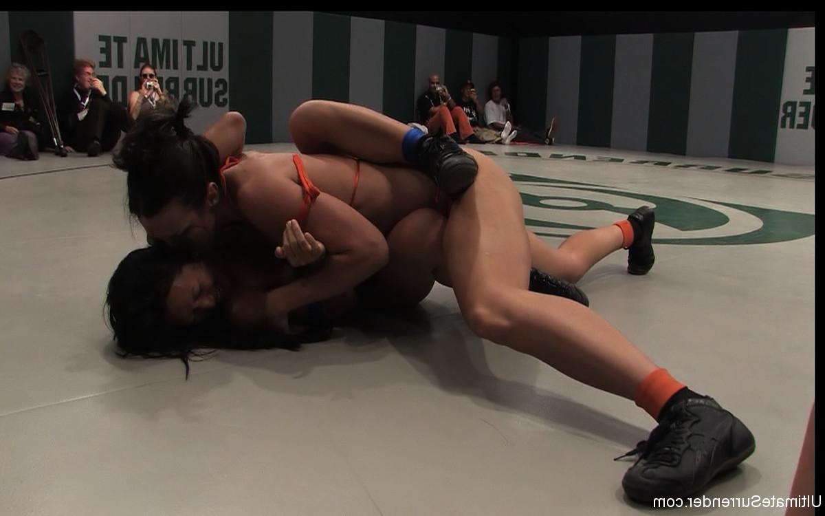 24P Real lesbian wrestling where winners tie up, dominate, humiliate, and fuck the l