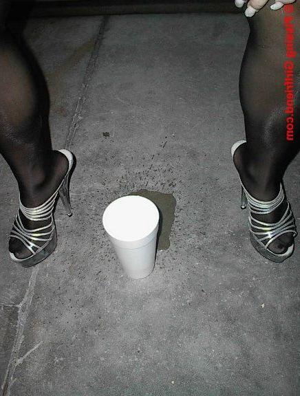 17P Lindsey pissing in a cup