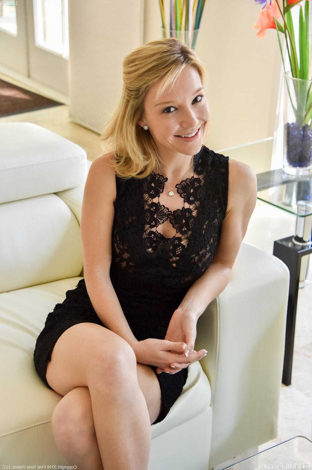 15P Blonde milf is so eager to get you on the couch with her naked b