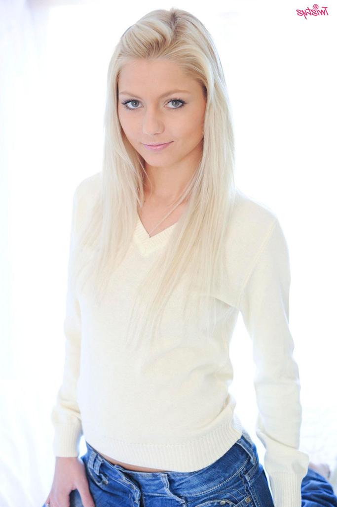 15P Anneli stripping and toying in the bedroom