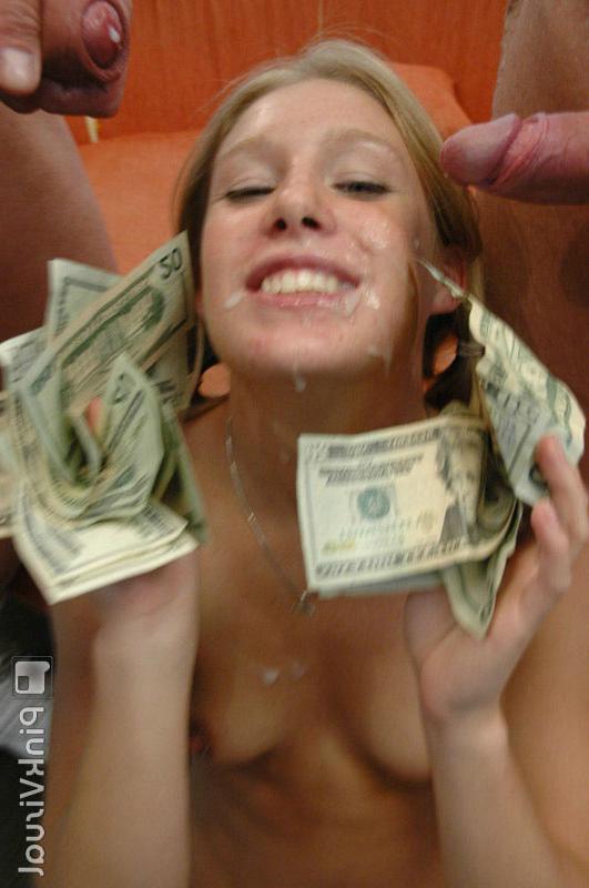 17P Blonde teen babe fucking and sucking two hard cocks