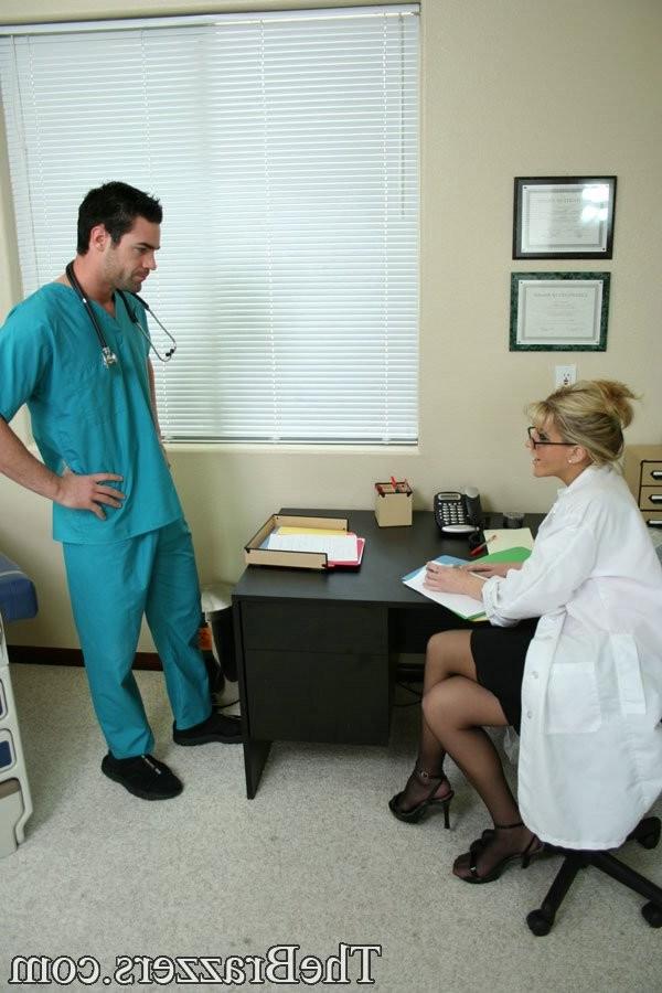 16P Busty blonde doctor fucked in her office