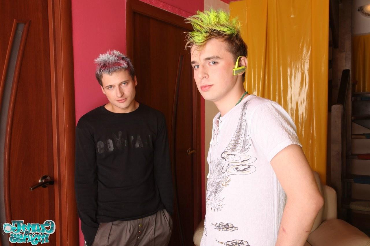 12P Punk twinks get ready for hardcore sex on the couch