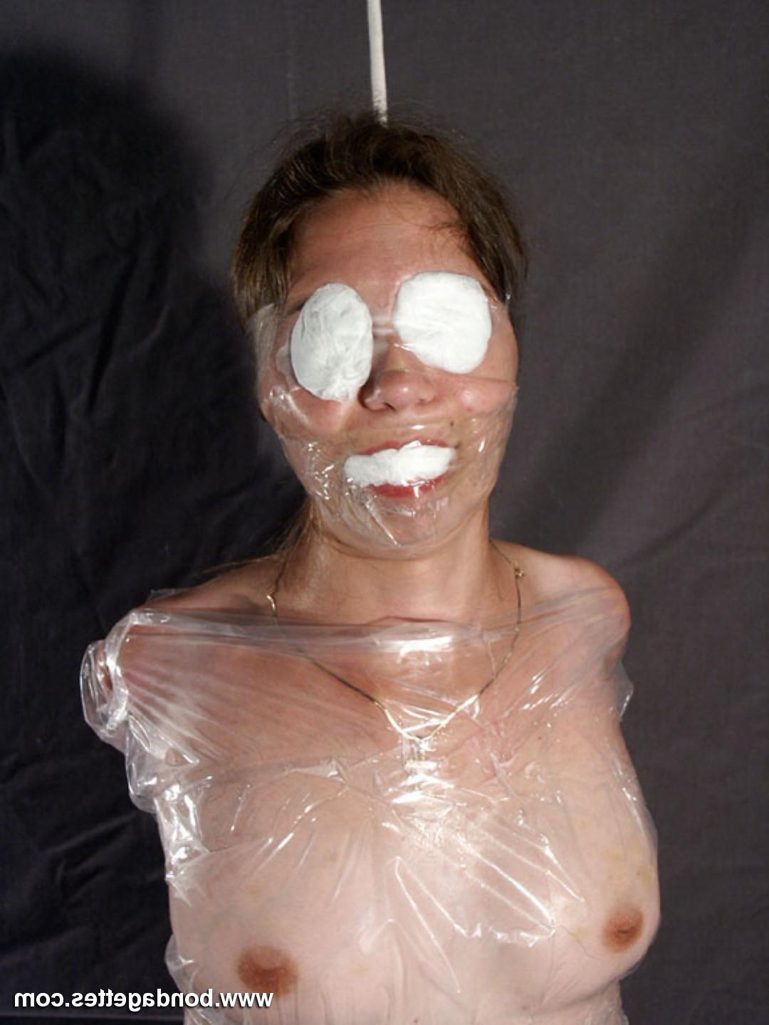15P Lesbian plastic wrapped bondage and sensory deprivation