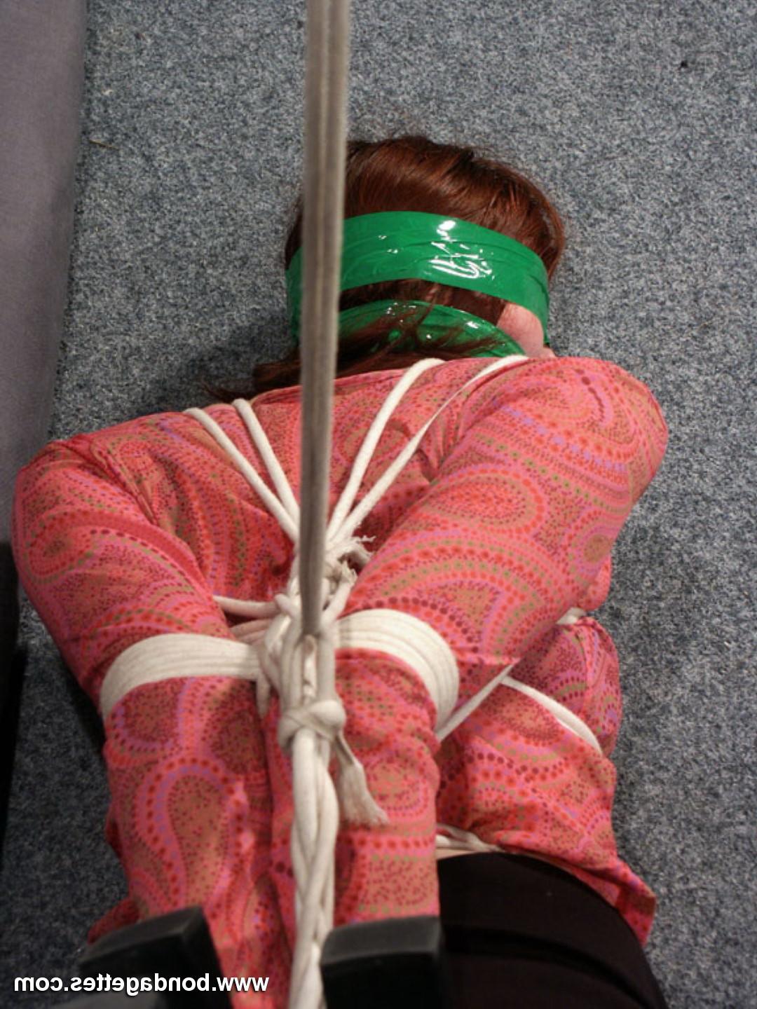 16P Amateur brunette subbie Veronica is tied in non nude bondage wea