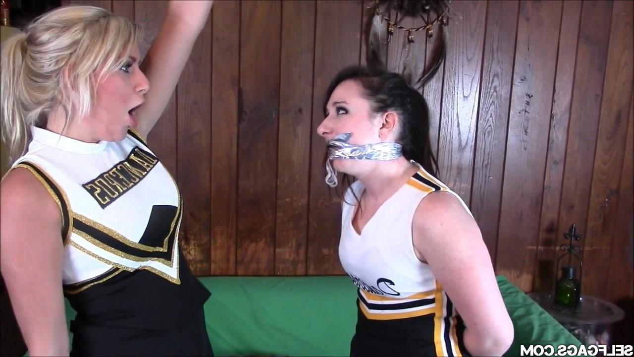 6P Cheerleader feud gone wild with bondage spanking and ots carry