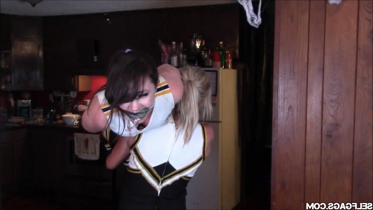 6P Cheerleader feud gone wild with bondage spanking and ots carry