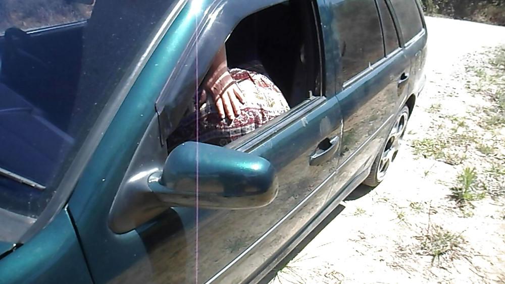 25P Wife big ass on the window car