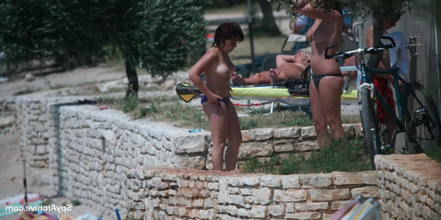 15P Spying on lovely naked girls at nudist camp