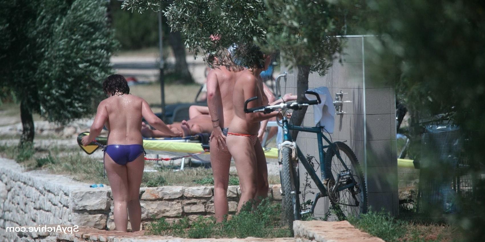 15P Spying on lovely naked girls at nudist camp
