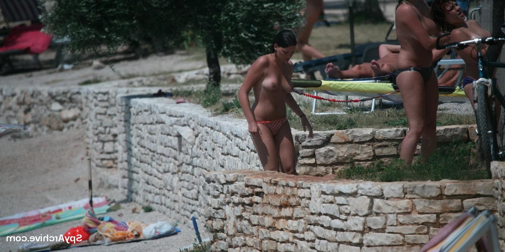 15P Spying on lovely naked girls at nudist camp