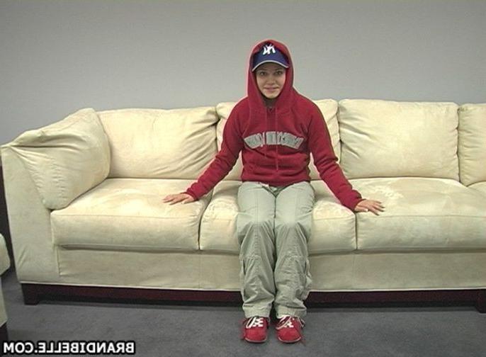 16P Petite teen Brandi Belle gets naked on her couch